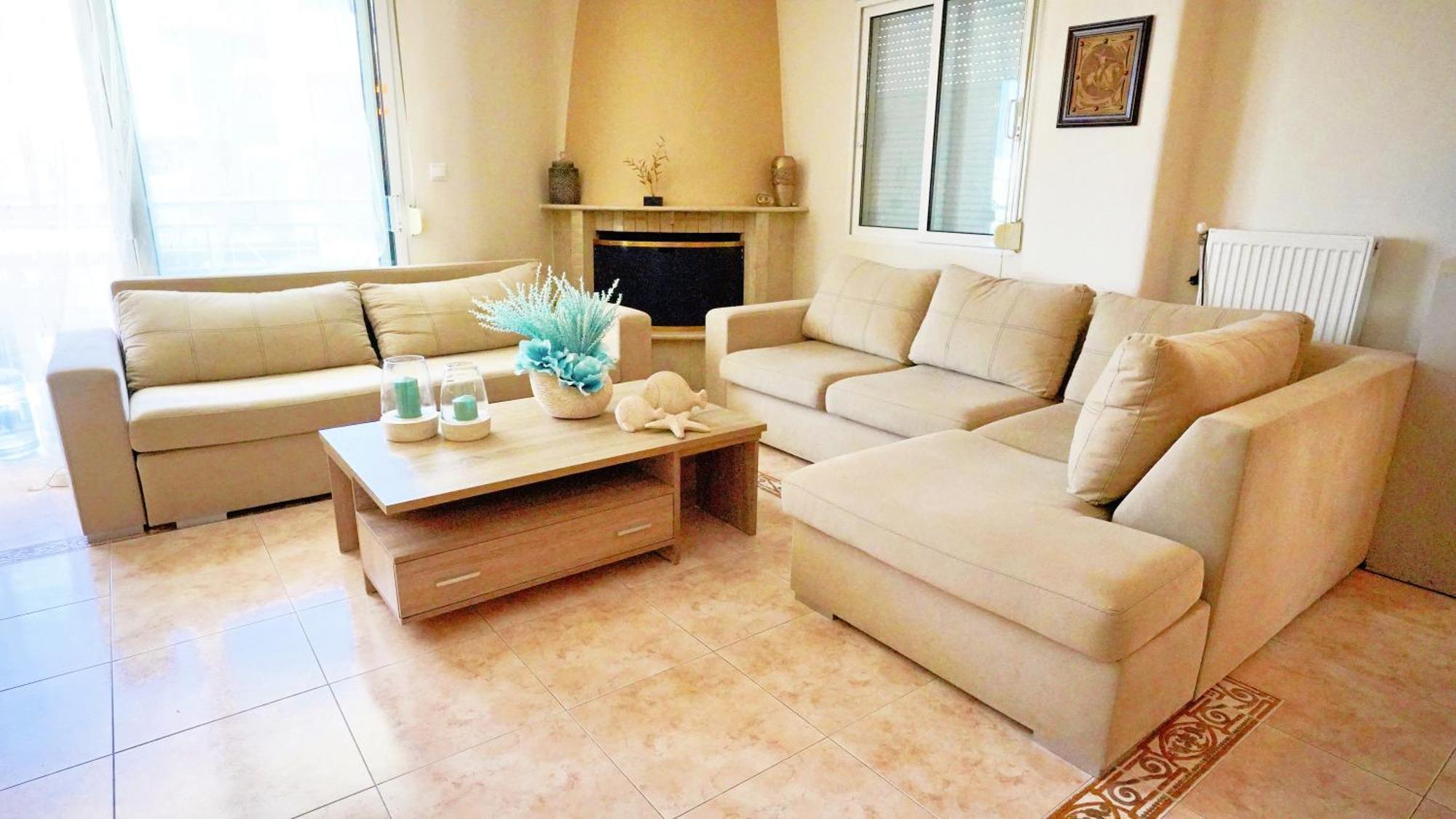 Peraía Lovely And Sunny Apartament 300M From Beach!! מראה חיצוני תמונה