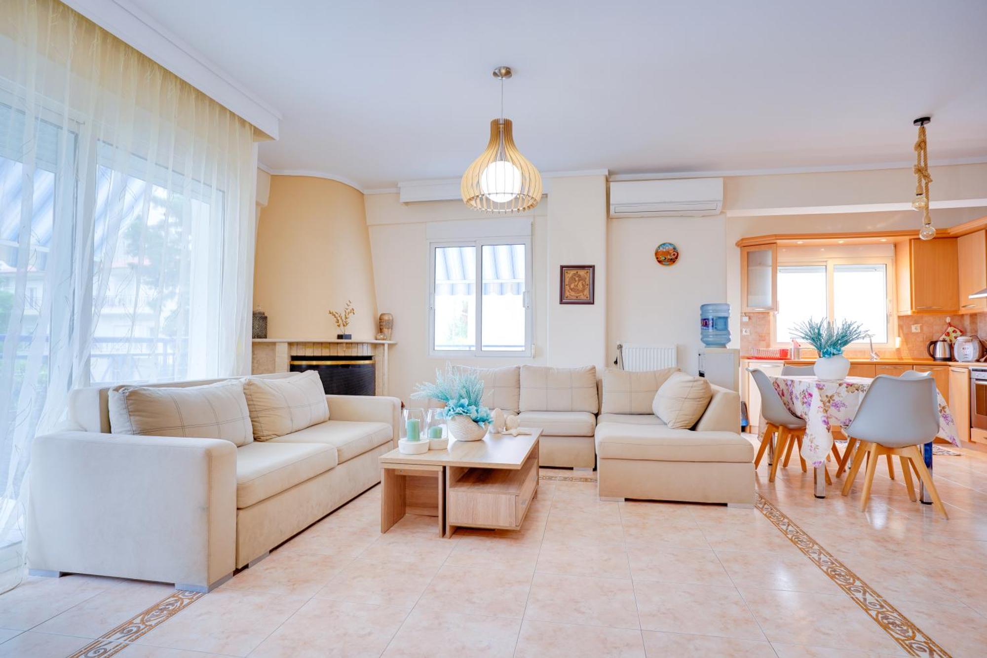 Peraía Lovely And Sunny Apartament 300M From Beach!! מראה חיצוני תמונה