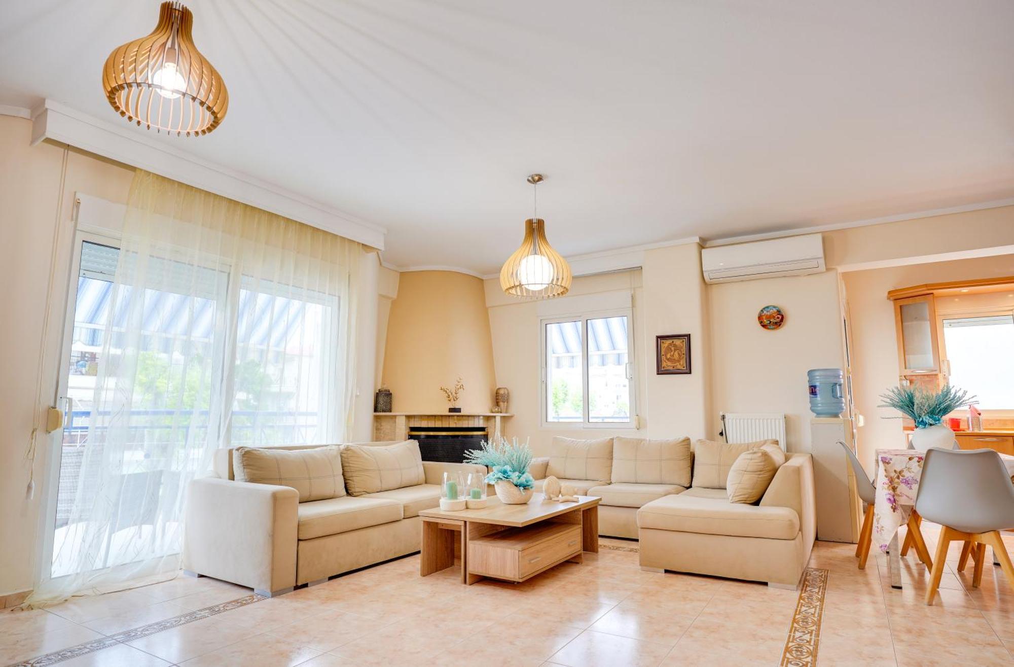 Peraía Lovely And Sunny Apartament 300M From Beach!! מראה חיצוני תמונה